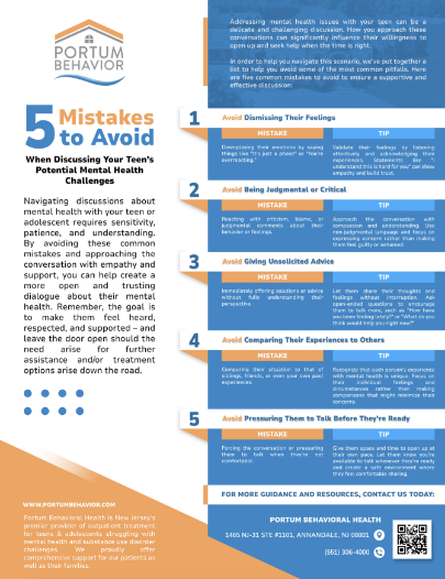 5 Mistakes To Avoid When Discussing Mental Health With Your Teen